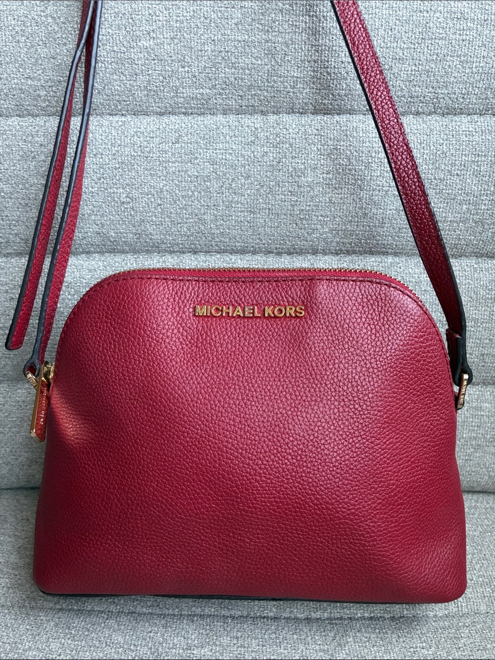 Michael Kors Dome Crossbody Adele Red